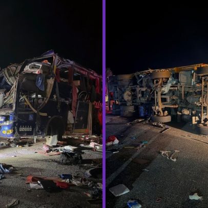 Acidente com ônibus e carreta deixa seis mortos e 43 feridos em MG