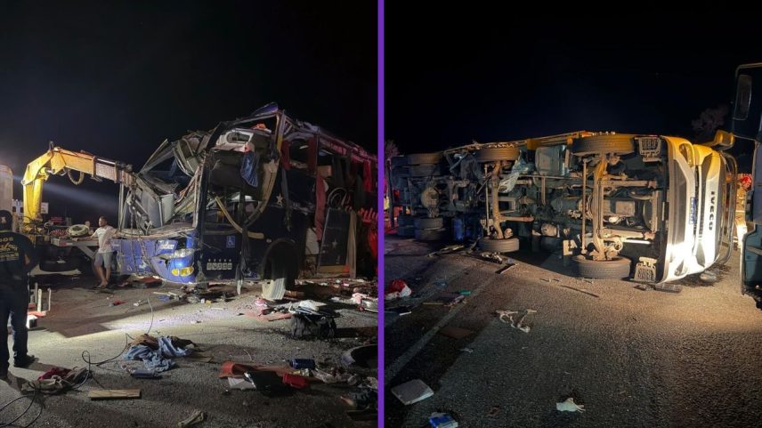 Acidente com ônibus e carreta deixa seis mortos e 43 feridos em MG