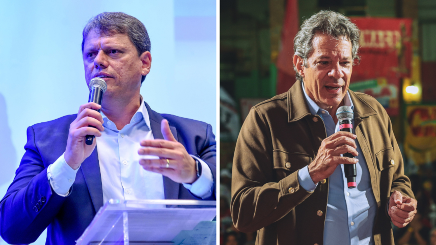 Vox Brasil: Tarcísio tem 56,5% contra 33,4% de Haddad no 1º turno em SP