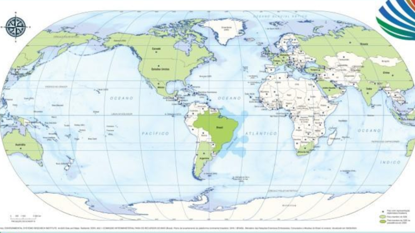 IBGE libera mapas-múndi com Brasil no centro no Dia da Independência