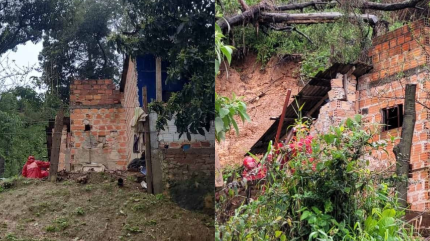 Deslizamento mata família soterrada dentro de casa no Paraná