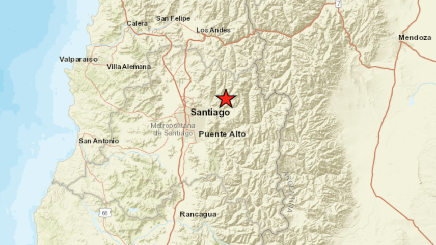 Terremoto de magnitude 4,8 atinge o Chile