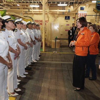 Petrobras recebe primeiro navio do Mar Aberto, com tripulação só de mulheres