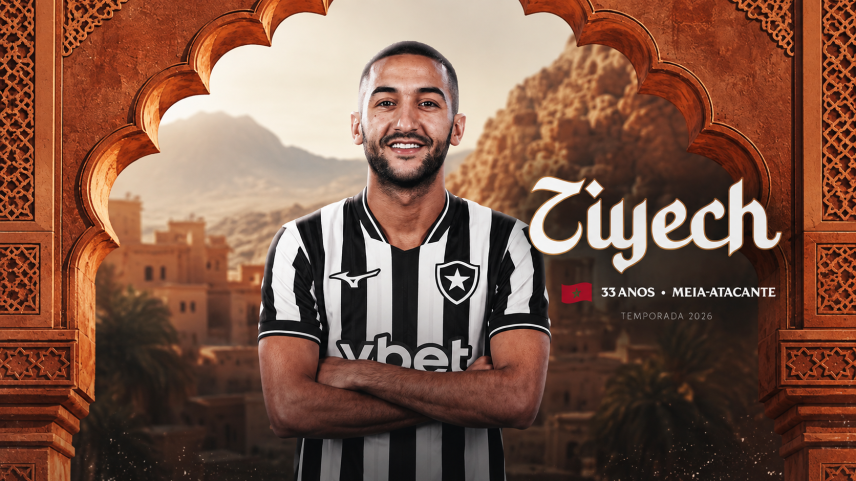 Botafogo anuncia chegada do marroquino Hakim Ziyech