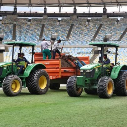 Maracanã inicia troca completa do gramado para a reta final de 2026