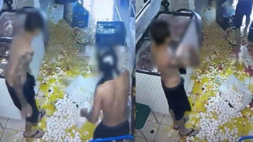 Vídeo | Adolescentes fazem "guerra de comida" com merenda escolar