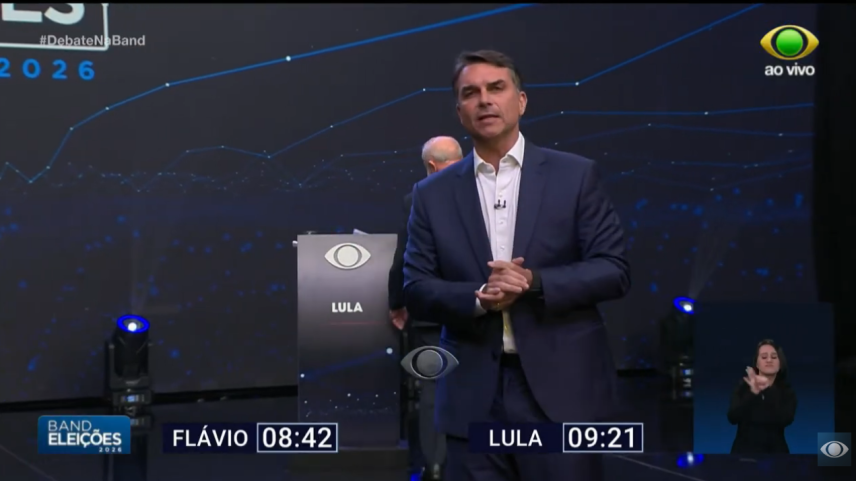 Mais prisões e Einstein na saúde: o que Flávio disse no debate da Band