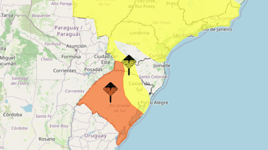 Sul tem alerta de perigo para temporais e formação de novo ciclone