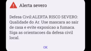 Alerta da Defesa Civil | Foto: Reprodução / Defesa Civil