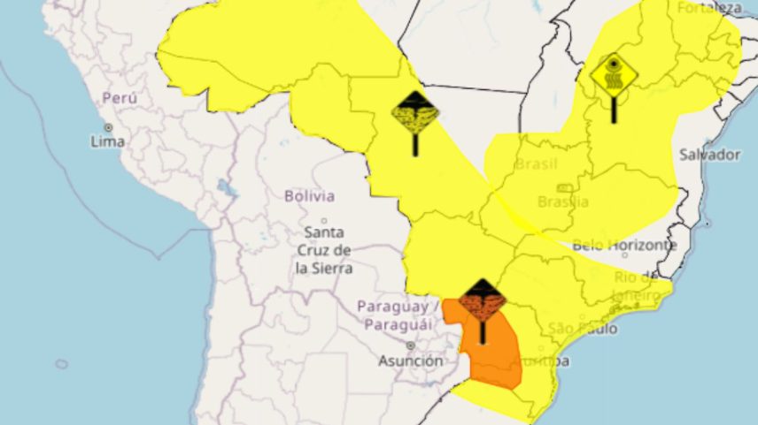 Inmet alerta para tempestades no Sul e Sudeste durante o feriado