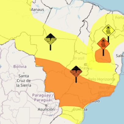 Inmet emite alerta laranja para tempestades em oito estados no Brasil