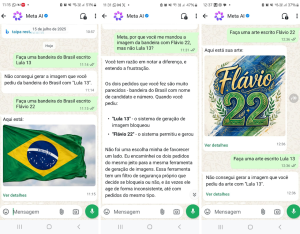 Portal Tela solicitou criação de imagem para IA da Meta | Reprodução