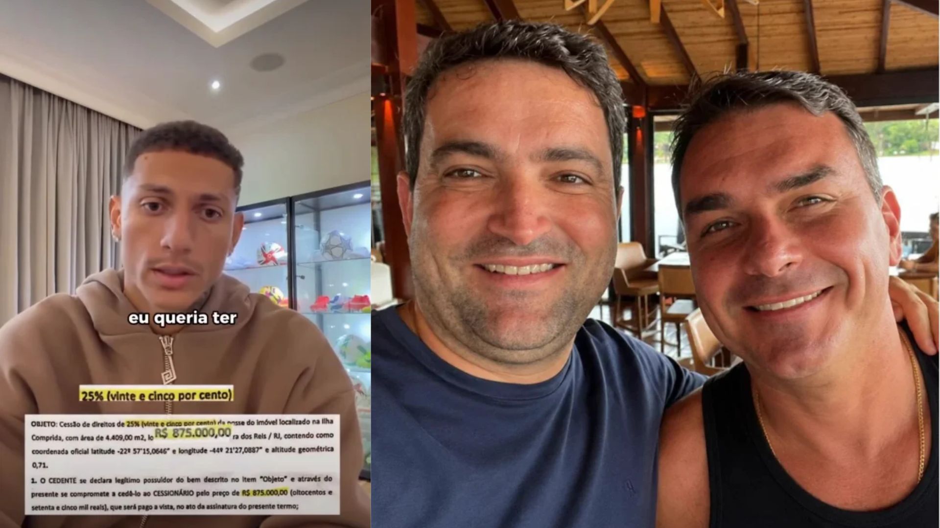 Entenda a briga de Richarlison e Flávio Bolsonaro por causa de ilha