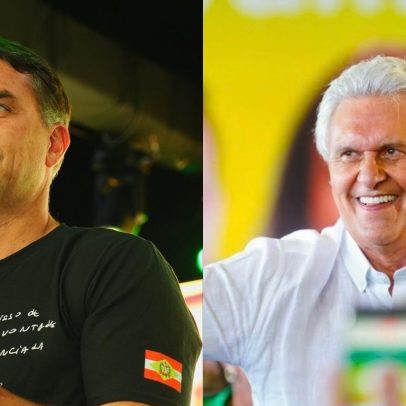Caiado declara apoio a Flávio e diz que vai "entrar de corpo inteiro" no 2º turno
