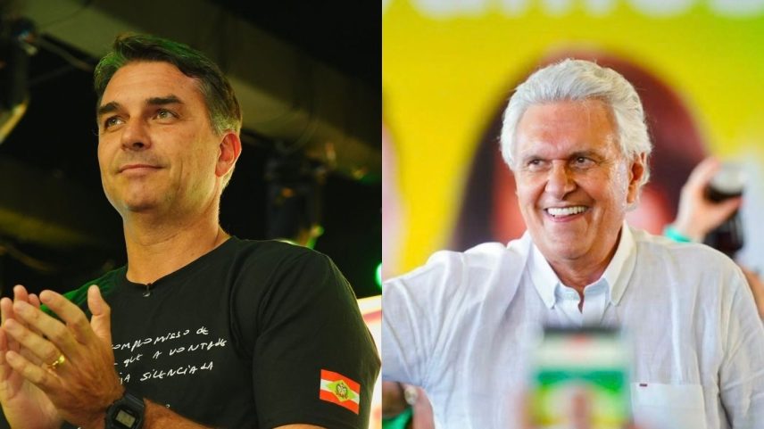 Caiado declara apoio a Flávio e diz que vai "entrar de corpo inteiro" no 2º turno