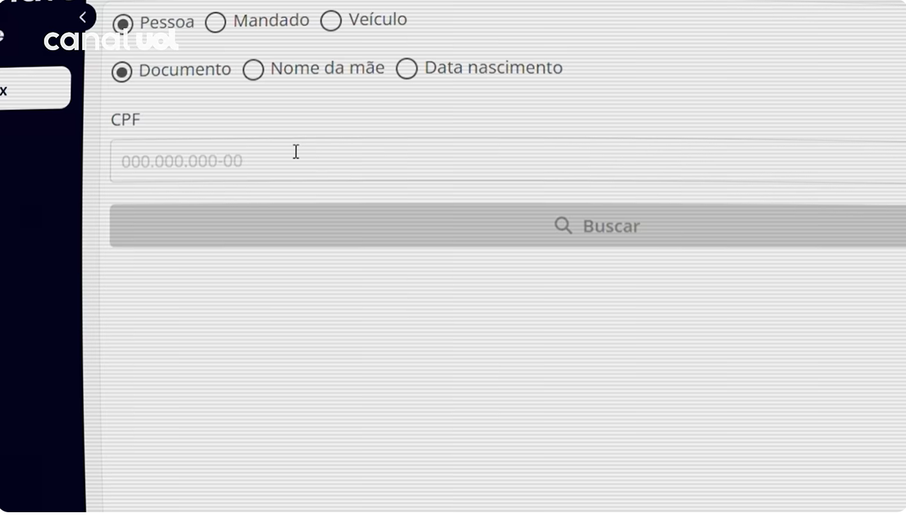 plataforma vazada do smart sampa que possibilita a consulta de pessoas através de CPF, mandado e veiculos