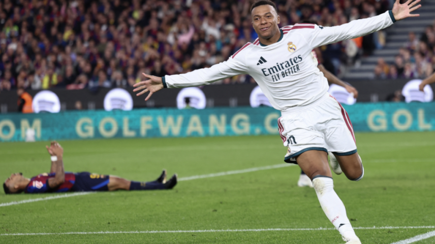 Mbappé faz dois, Real vence o Barcelona e encurta distância em La Liga