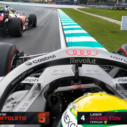 Bortoleto se irrita com Hamilton: “Que p... ele está fazendo?”