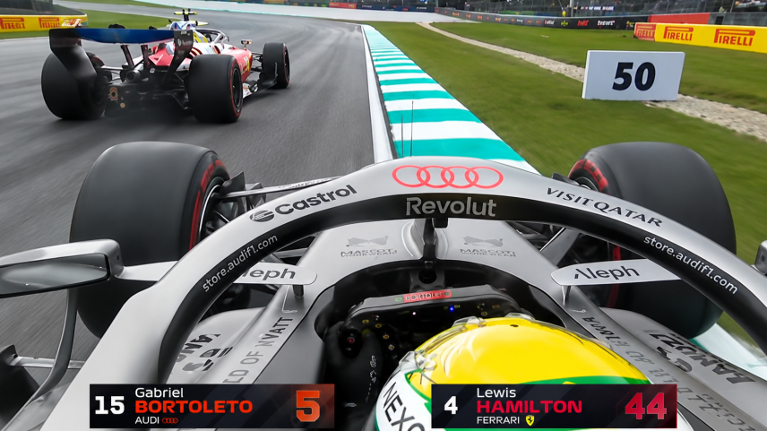 Bortoleto se irrita com Hamilton: “Que p... ele está fazendo?”