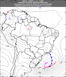 Ciclone extratropical é formado próximo à Região Sul
