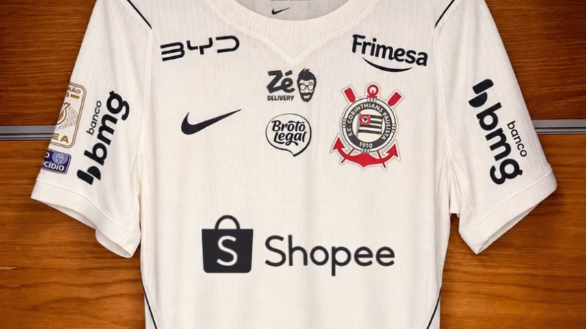 Shopee assume o patrocínio máster do Corinthians até o fim de 2026