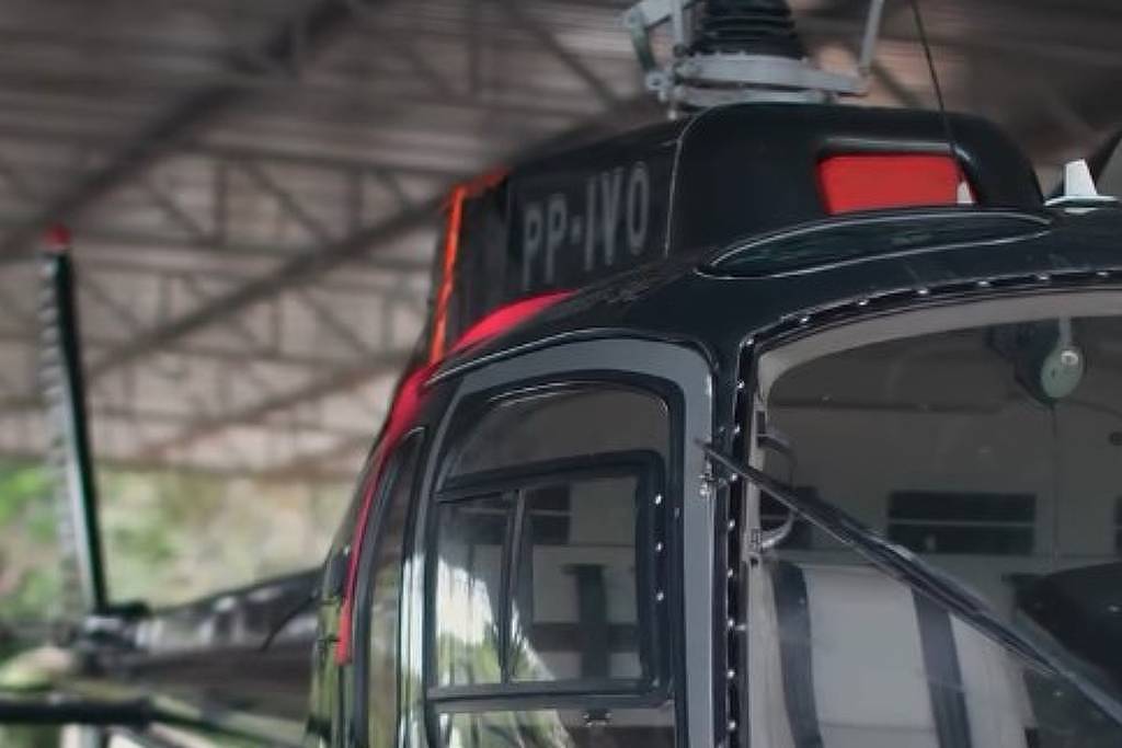 Helicóptero que sofreu acidente (Foto: Voare)