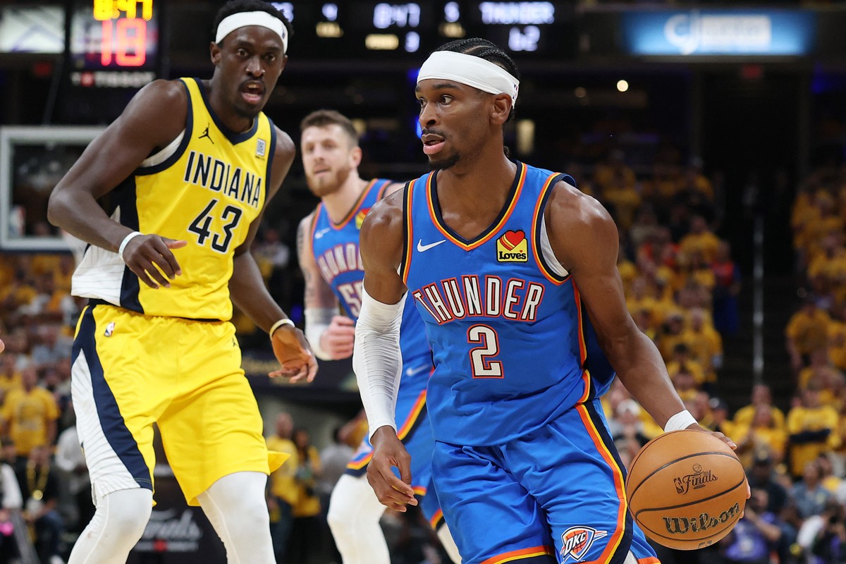 Shai comandou vitória do Thunder no fim (Foto: Maddie Meyer/Getty Images/AFP)