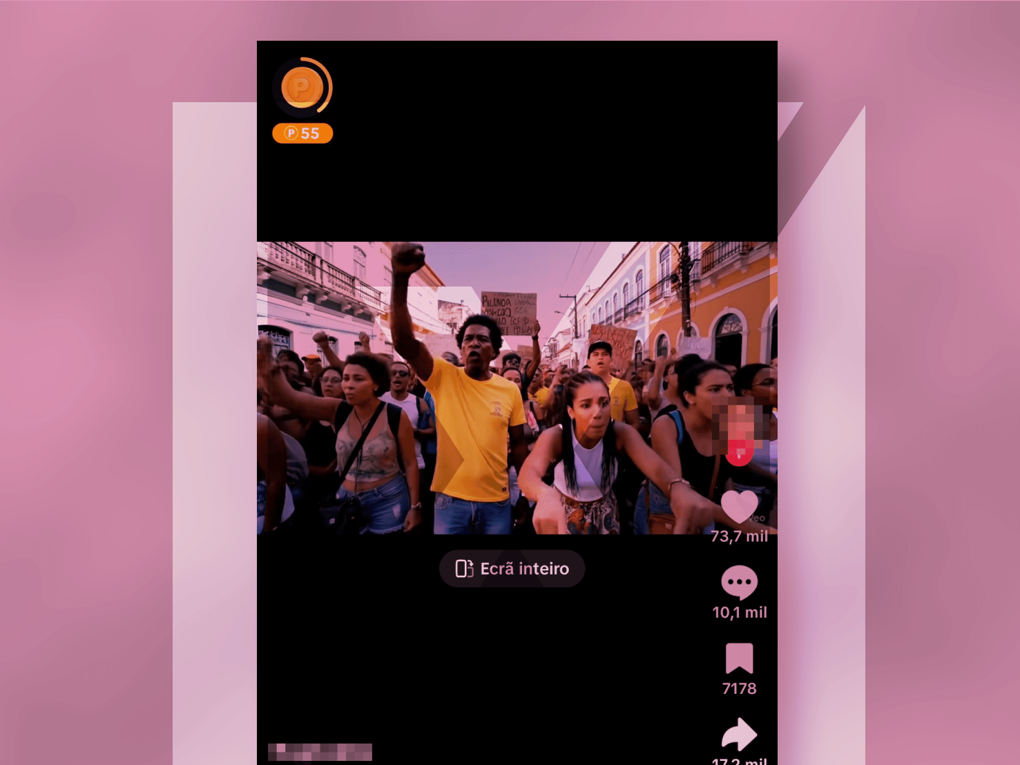 Vídeo utiliza inteligência artificial para recriar protesto contra Hugo Motta Vídeo usa IA para simular protesto contra Hugo Motta (Foto: Projeto Comprova)