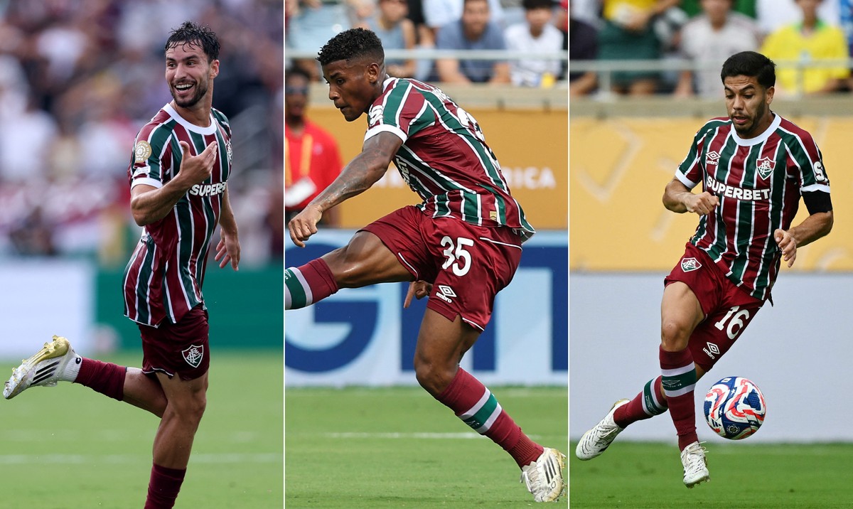 Jovens volantes do Fluminense se destacam e dominam o meio-campo no Mundial de Clubes Martinelli, Hércules e Nonato marcaram quatro dos oito gols do Fluminense na Copa do Mundo de Clubes — Foto: Megan Briggs / GETTY IMAGES NORTH AMERICA / Getty Images via AFP, Buda Mendes / GETTY IMAGES NORTH AMERICA / Getty Images via AFP e CHANDAN KHANNA / AFP