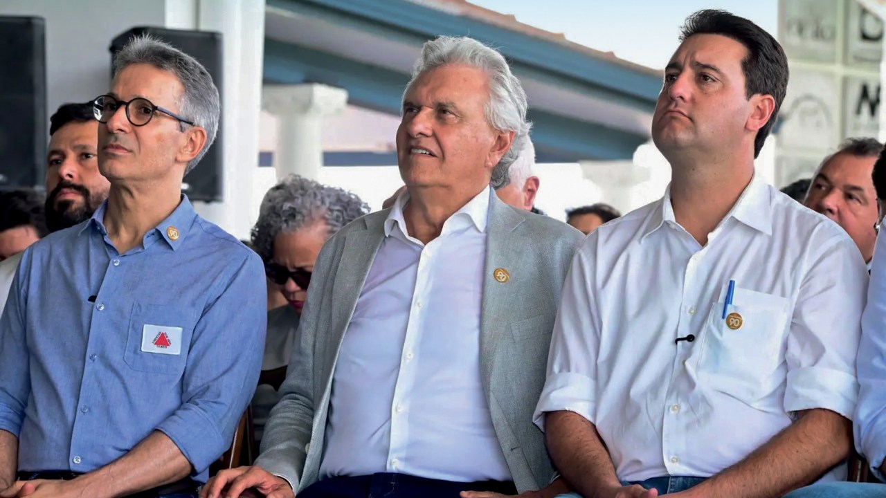 Zema, Caiado e Ratinho Jr.: candidatos a herdar eleitores à direita (Foto: André Santos/ABCZ/Divulgação)