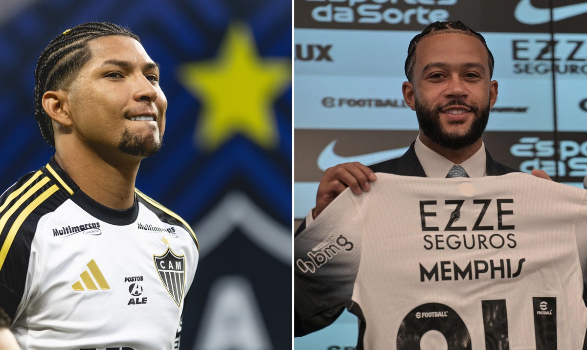 Rony e Memphis Depay cobram atrasados de Atlético-MG e Corinthians: sintomas do colapso financeiro (Foto: Fotos de Pedro Souza/Atlético-MG e Nelson Almeida/AFP)
