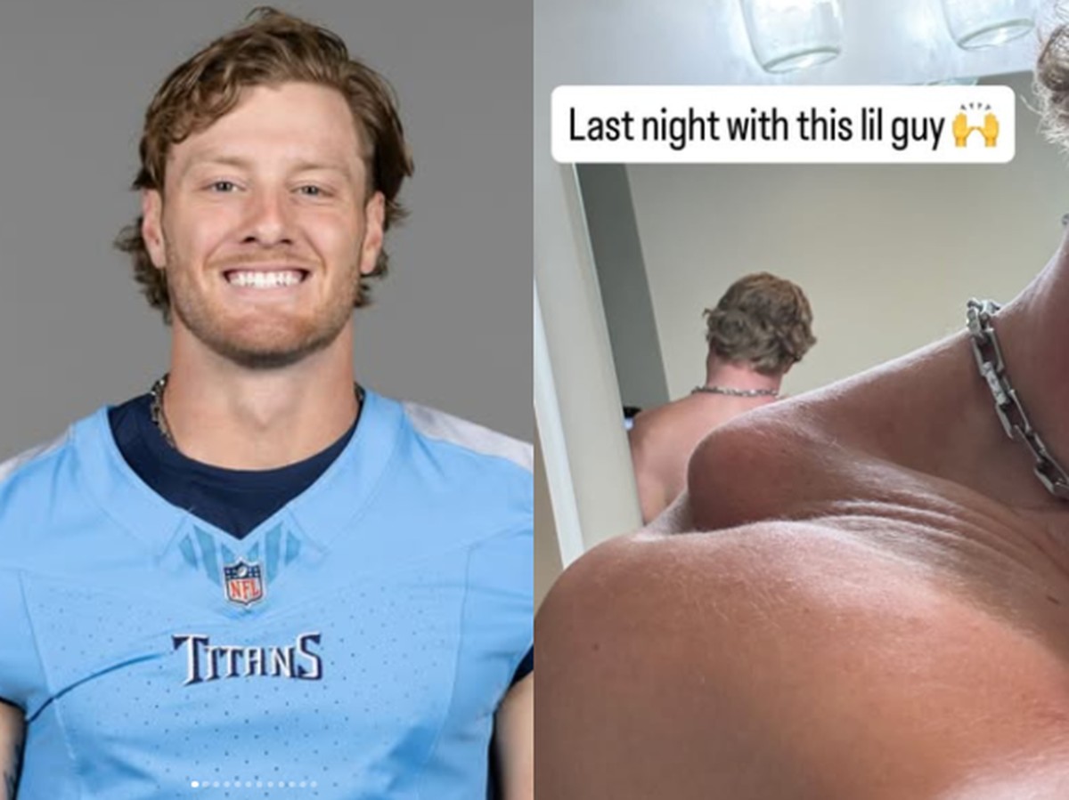 Quarterback da NFL revela lesão estranha que o afastou da temporada inteira Quarterback da NFL, Will Levis mostra lesão no ombro (Foto: Reprodução/Instagram)
