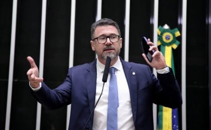 Câmara aprova fim do exame psicológico periódico para policiais Deputado federal Marcos Pollon (PL-MS). (Foto: Bruno Spada/Câmara dos Deputados)