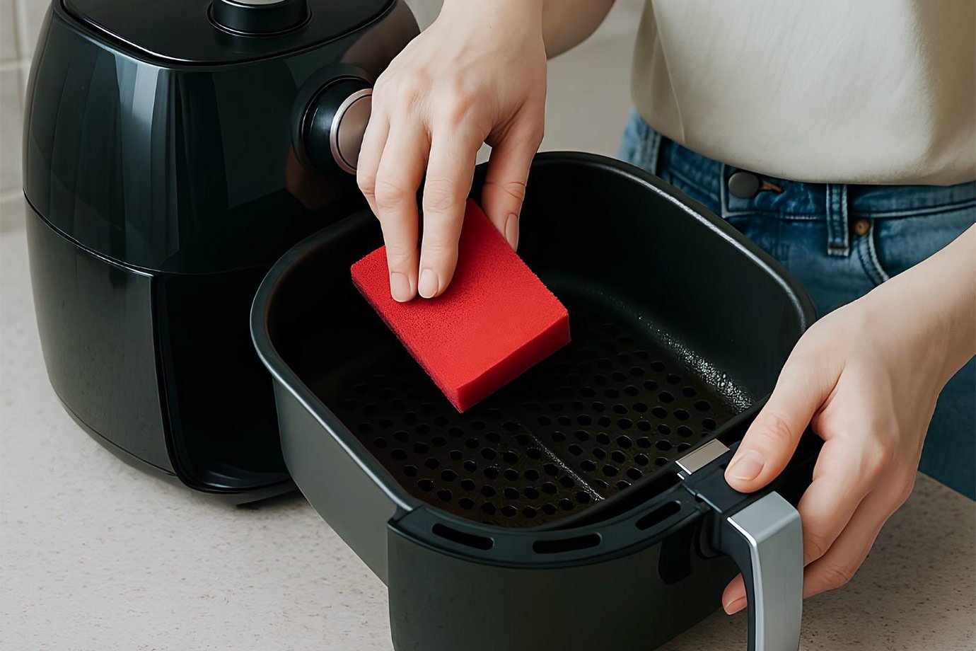 Esponja para air fryer da Limppano: primeira do tipo no mundo (Foto: Divulgação)