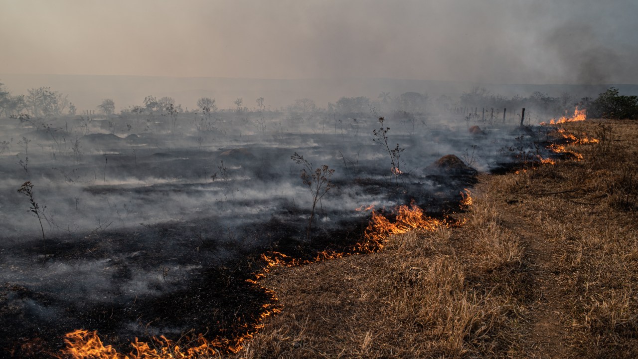 ONU estabelece diretrizes sobre responsabilidade legal por danos ambientais DEVASTAÇÃO - Fogo foi um dos vilões do Cerrado (Foto: Lucas Ninno/Getty Images)