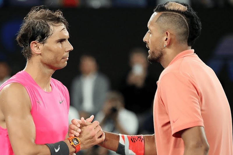 Kyrgios critica atitudes de Nadal durante partidas de tênis