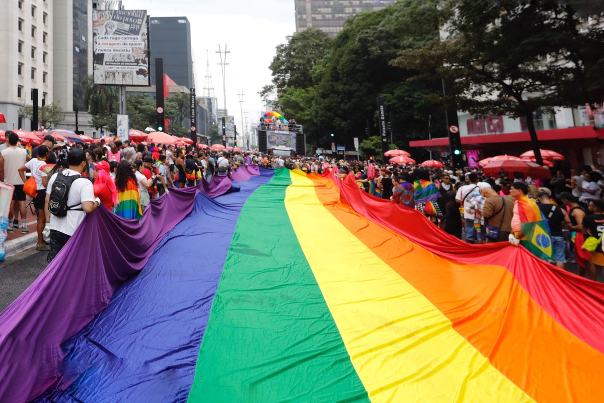 LGBT+ apresenta escolaridade superior à média da população brasileira Parada LGBT+, na avenida Paulista (Foto: Edilson Dantas/Agência O Globo)