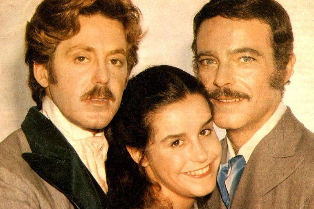Edwin Luisi, Lucélia Santos e Rubens de Falco, o triângulo amoroso de 'Escrava Isaura' (Foto: Acervo Aladim Miguel)