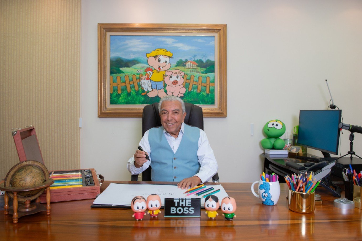 Mauricio de Sousa, aos 89 anos, acompanha de perto a nova fase da MSP Estúdios, que completa 66 anos e amplia atuação em múltiplas plataformas (Foto: Cauê Moreno)