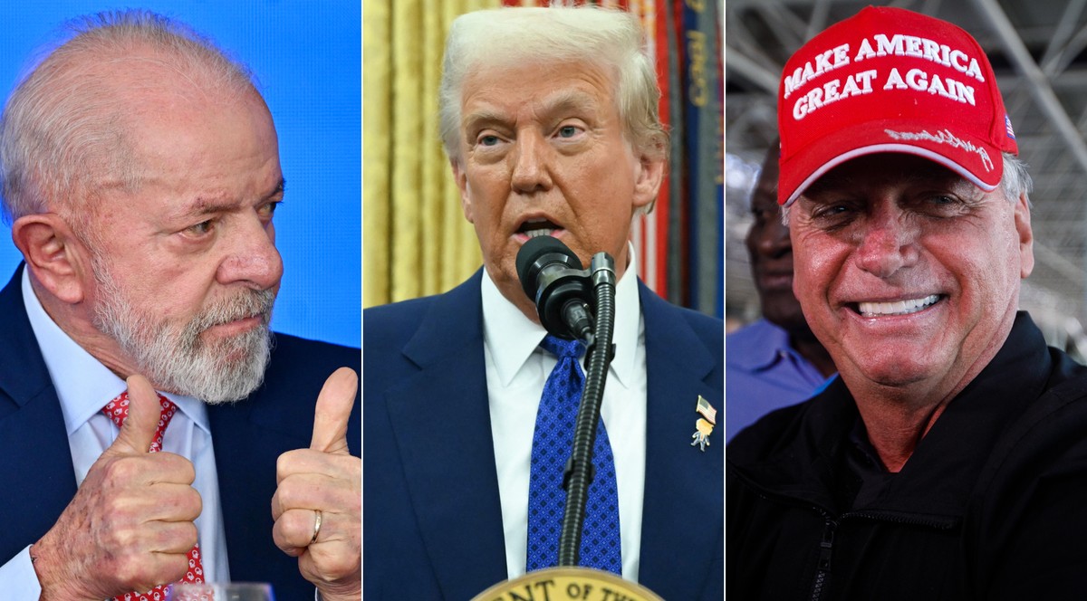 Luiz Inácio Lula da Silva, Donald Trump e Jair Bolsonaro — Foto: Fotos de arquivo