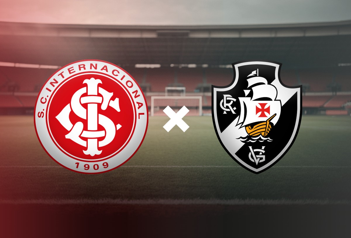 Internacional e Vasco se enfrentam ao vivo no Campeonato Brasileiro Internacional e Vasco (Foto: Editoria de Artes)