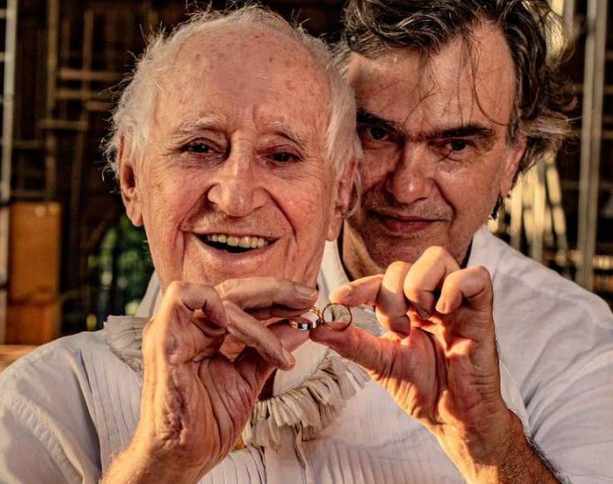 Marcelo Drummond presta homenagem a Zé Celso dois anos após sua morte Zé Celso e Marcelo Drummond (Foto: Reprodução)