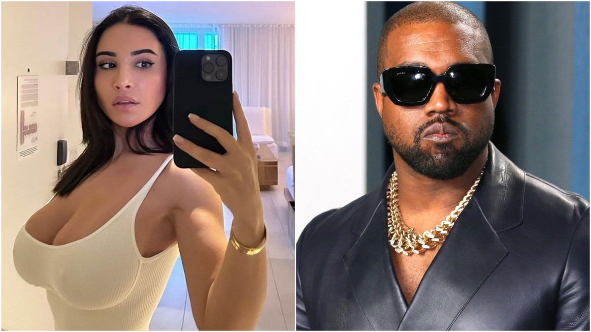 Lauren Pisciotta processou Kanye West por assédio e quebra de contrato após demissão sem pagamento de rescisórias (Foto: Redes sociais e Jean-Baptiste Lacroix / AFP)