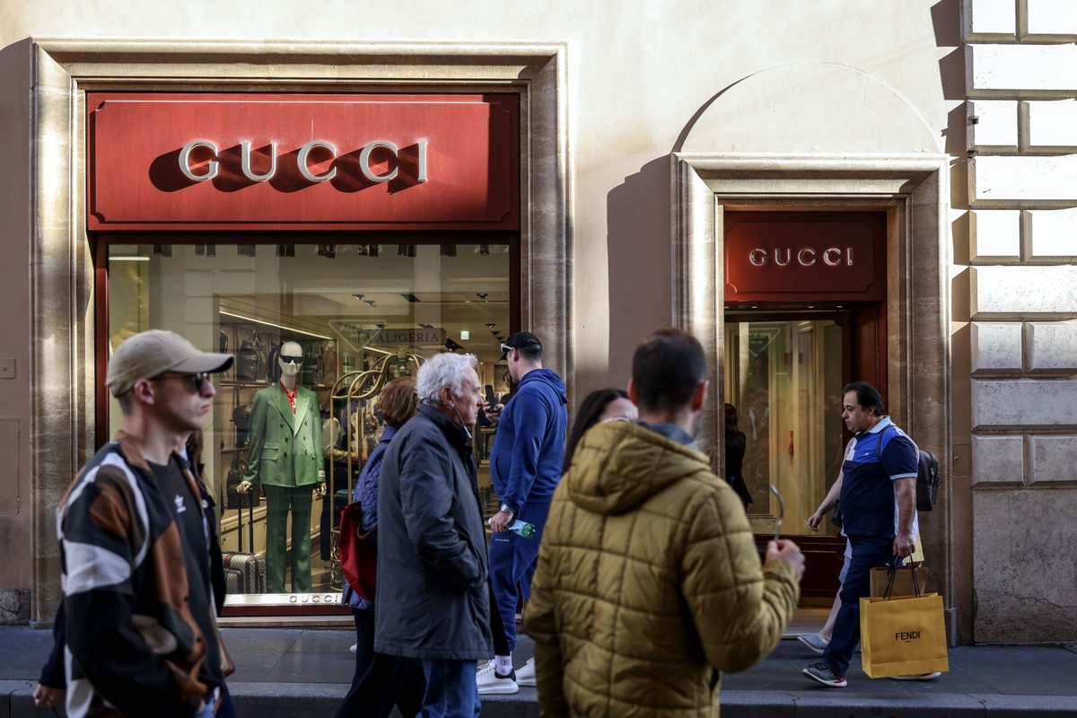 Loja Gucci no centro de Roma, na Itália (Foto: Alessia Pierdomenico/Bloomberg)