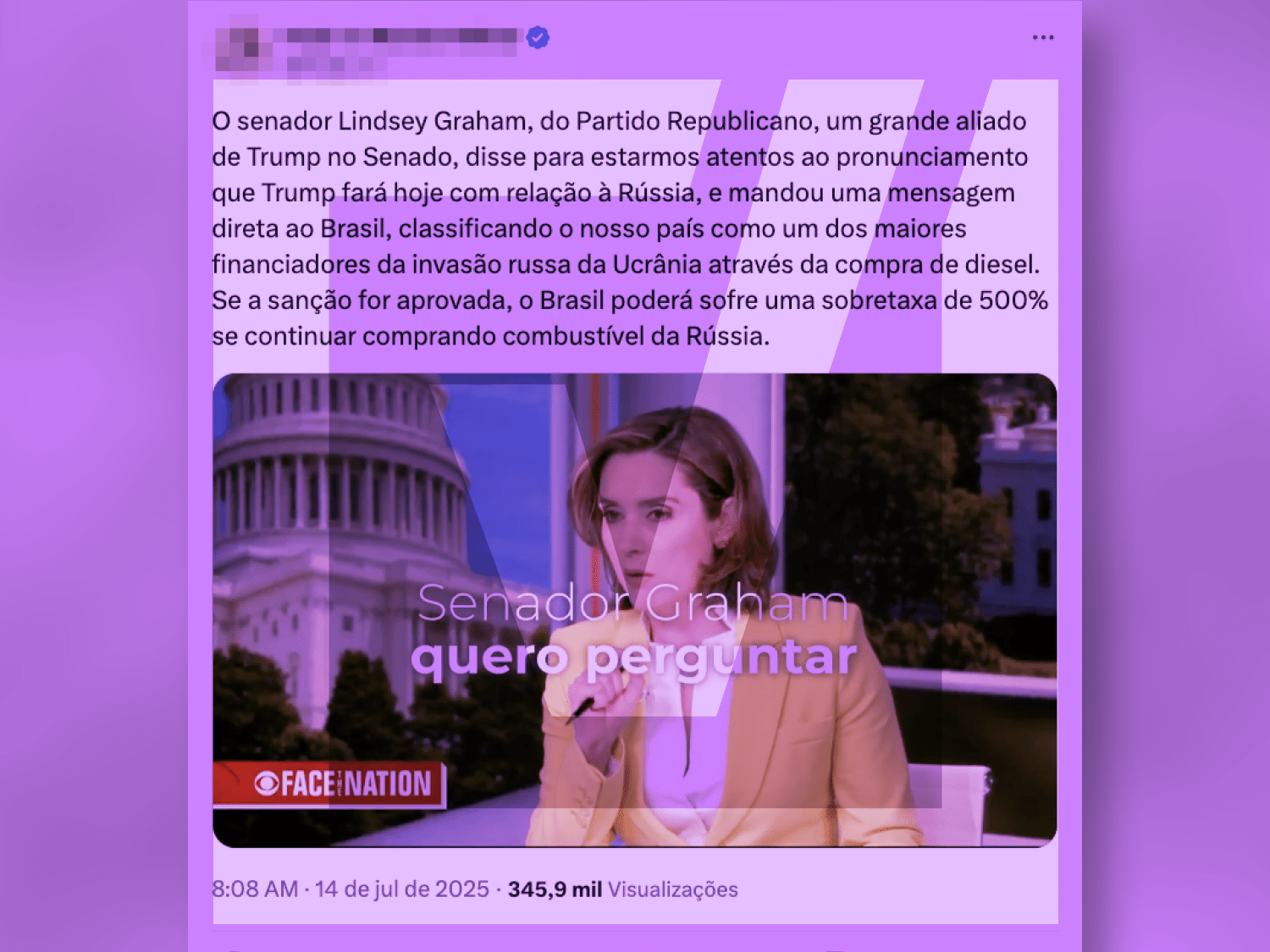 Segundo reportagem da Folha, a resposta viria em forma de sobretaxas contra países que fazem negócio com a Rússia, o que poderia incluir até o Brasil (Foto: Projeto Comprova)