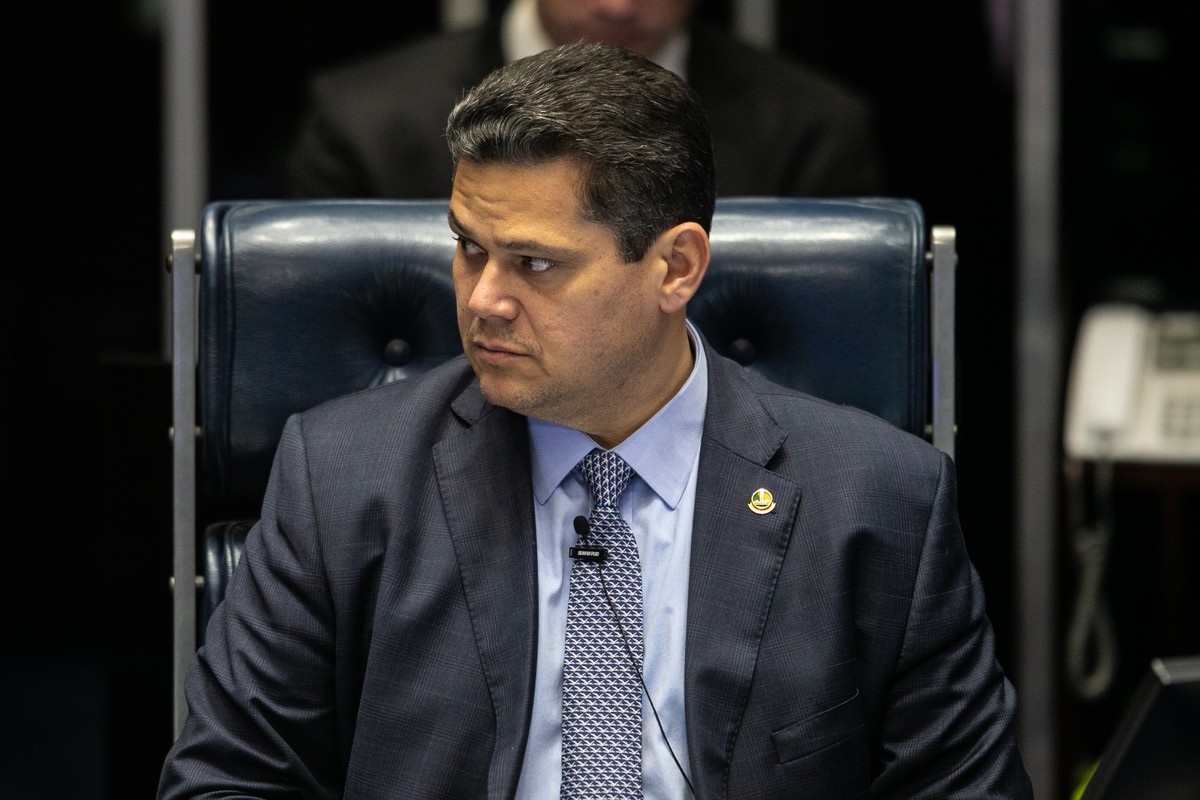Davi Alcolumbre no Plenário do Senado Federal (Foto: Brenno Carvalho / Agência O Globo)