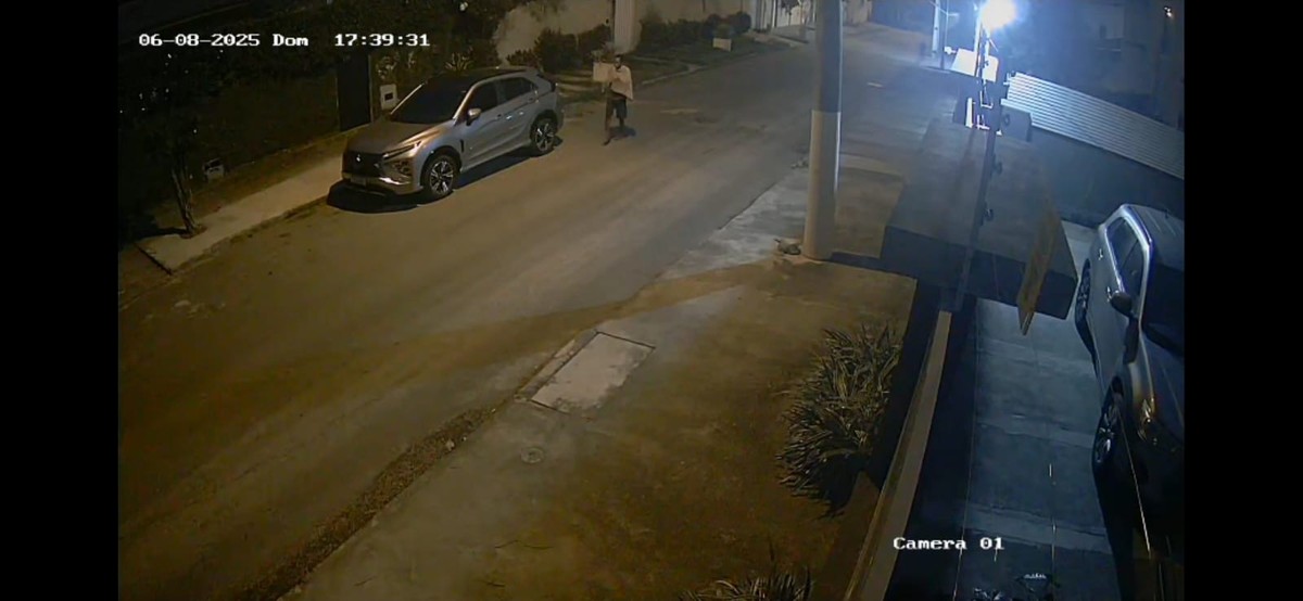 Vídeo mostra homem que, segundo moradores de Piratininga, é suspeito de praticar furtos na região (Foto: Reprodução vídeo)
