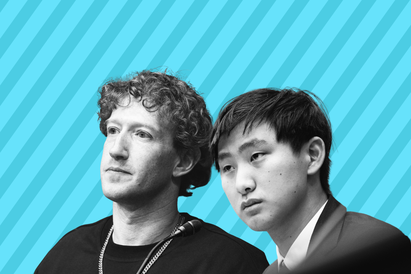 Meta pode abandonar código aberto e focar em modelos fechados de inteligência artificial Mark Zuckerberg, CEO da Meta, e Alexandr Wang, chefe do novo laboratório de IA da empresa (Foto: Getty Images)