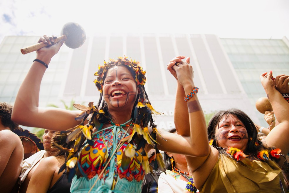 UFPA receberá mais de 3 mil indígenas na 'Aldeia COP' durante a COP 30 em Belém Indígenas de comunidades tradicionais do Pará. (Foto: Nay Jinknss)