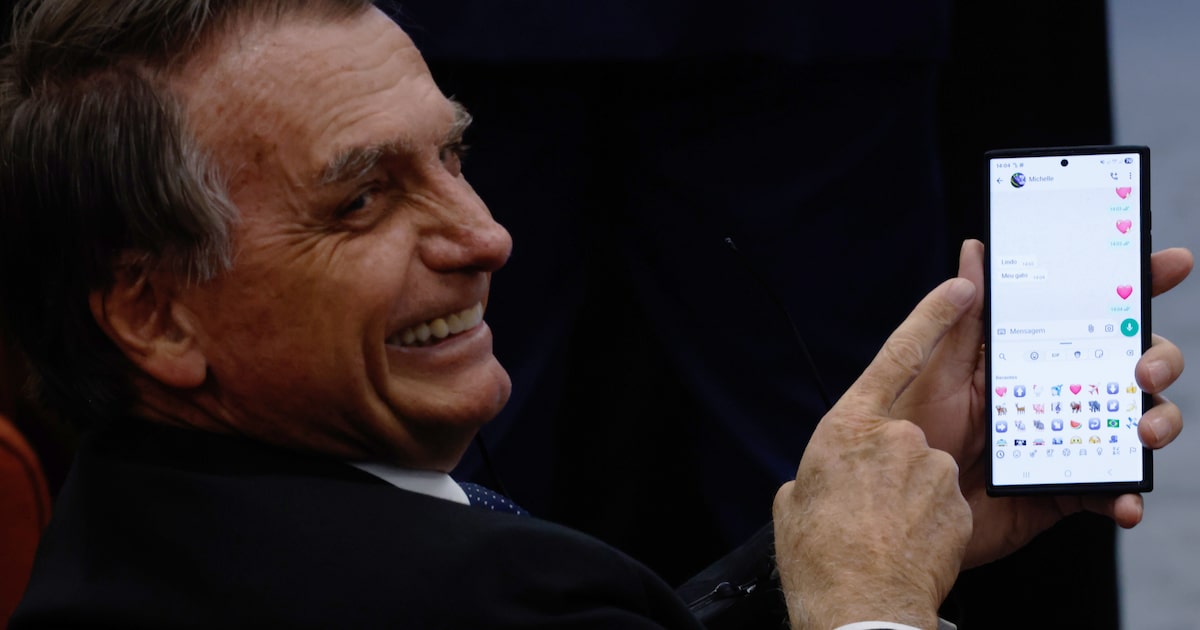 O ex-presidente da República Jair Bolsonaro (PL) durante audiência sobre a ação penal por tentativa de golpe de Estado, em junho, no STF. (Foto: Wilton Junior/Estadão)